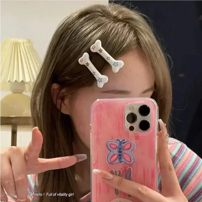 Новые женские заколки для волос с дизайном собачьей кости модные креативные