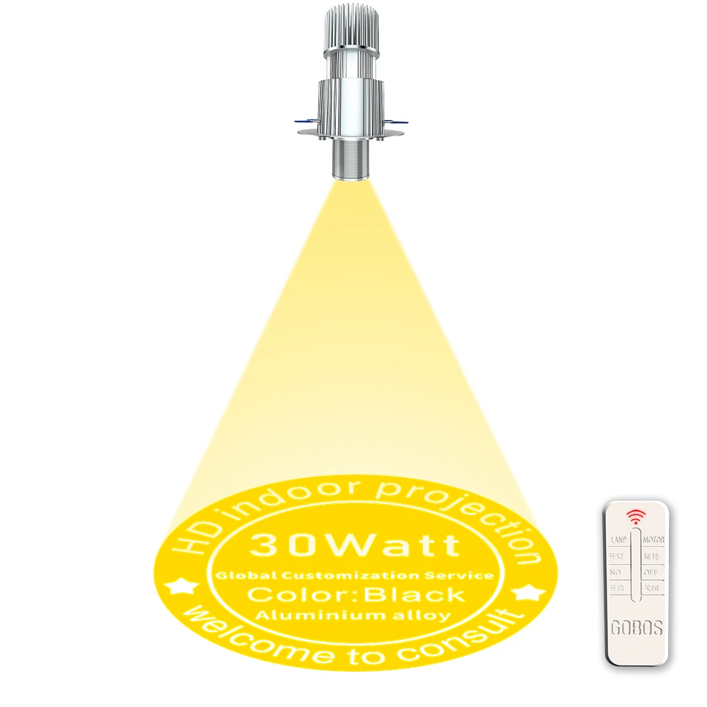 

50 Вт серебристый Встроенный вращающийся Потолочный Светодиодный проекционный светильник Gobo для рекламы номер комнаты KTV гостиничный Точеч...