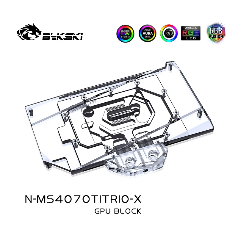 Водяной блок Bykski N-MS4070TITRIO-X для MSI RTX 4070Ti
