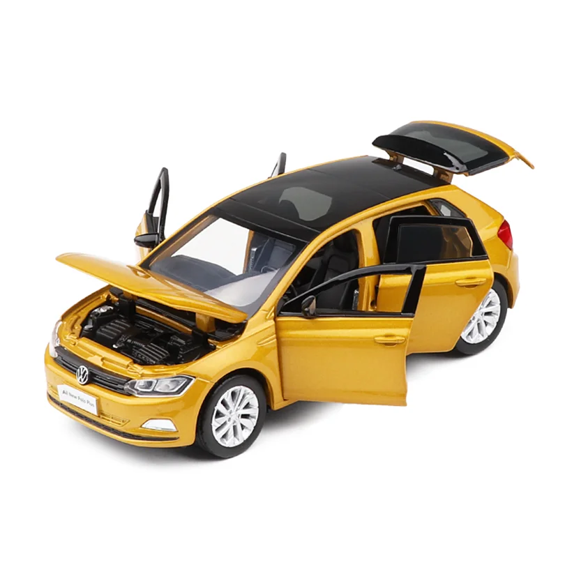 

Новинка 1/32, модели автомобилей VW Polo-PLUS из сплава под давлением, модели игрушек, модели автомобилей-поло из металла, коллекционная детская иг...