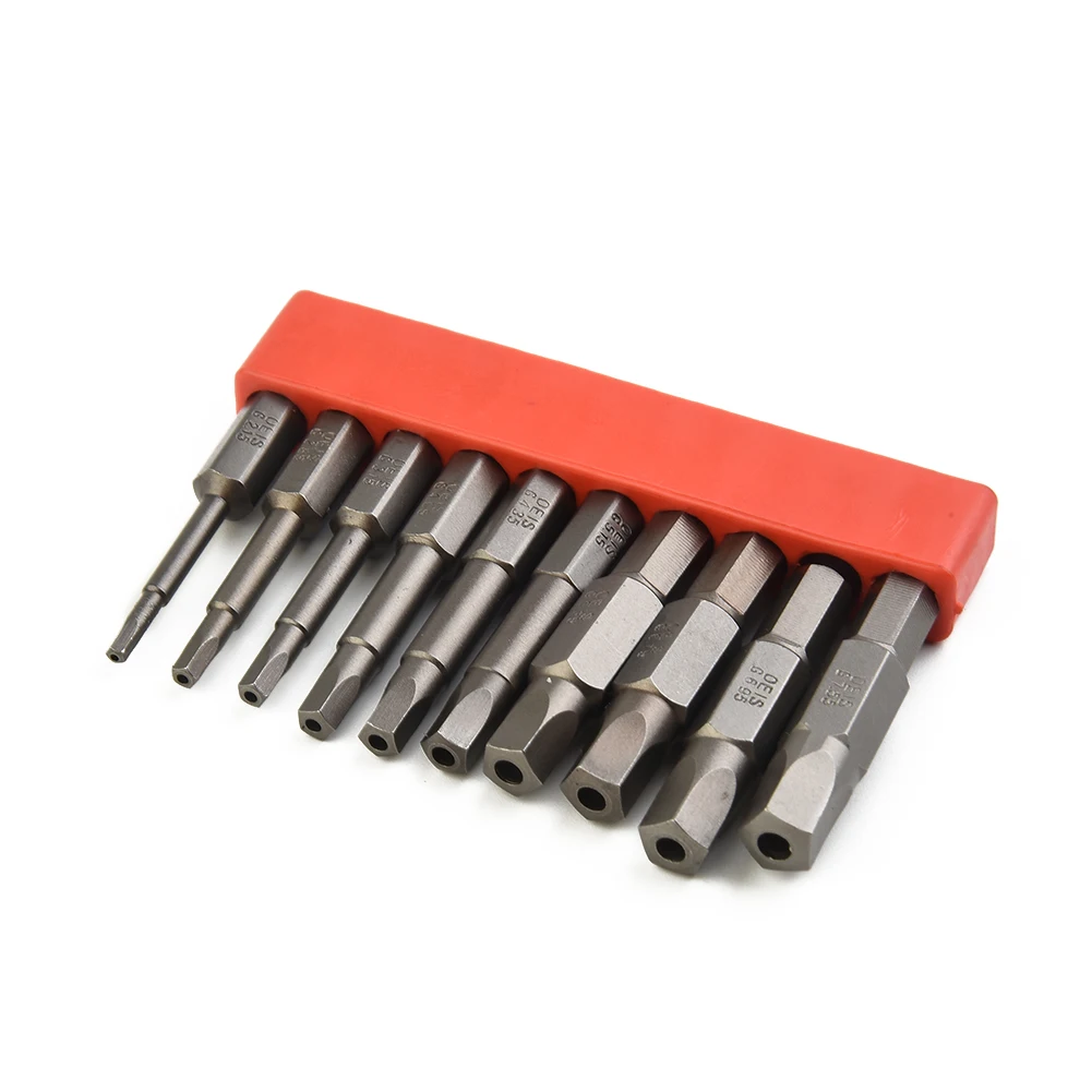 10 шт. 50 мм пятиугольная отвертка магнитное сверло 1/4 дюйма адаптер с шестигранным