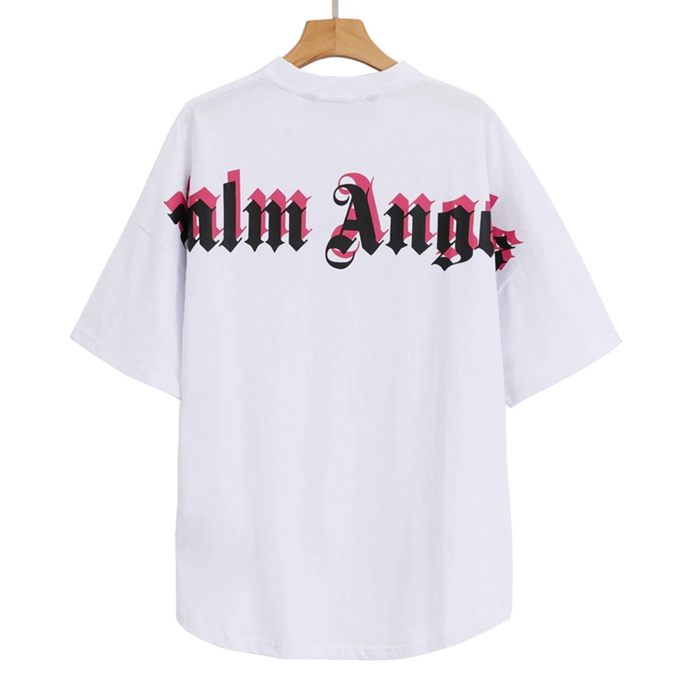 Свободная Повседневная футболка с надписью и логотипом 22ss коротким рукавом для