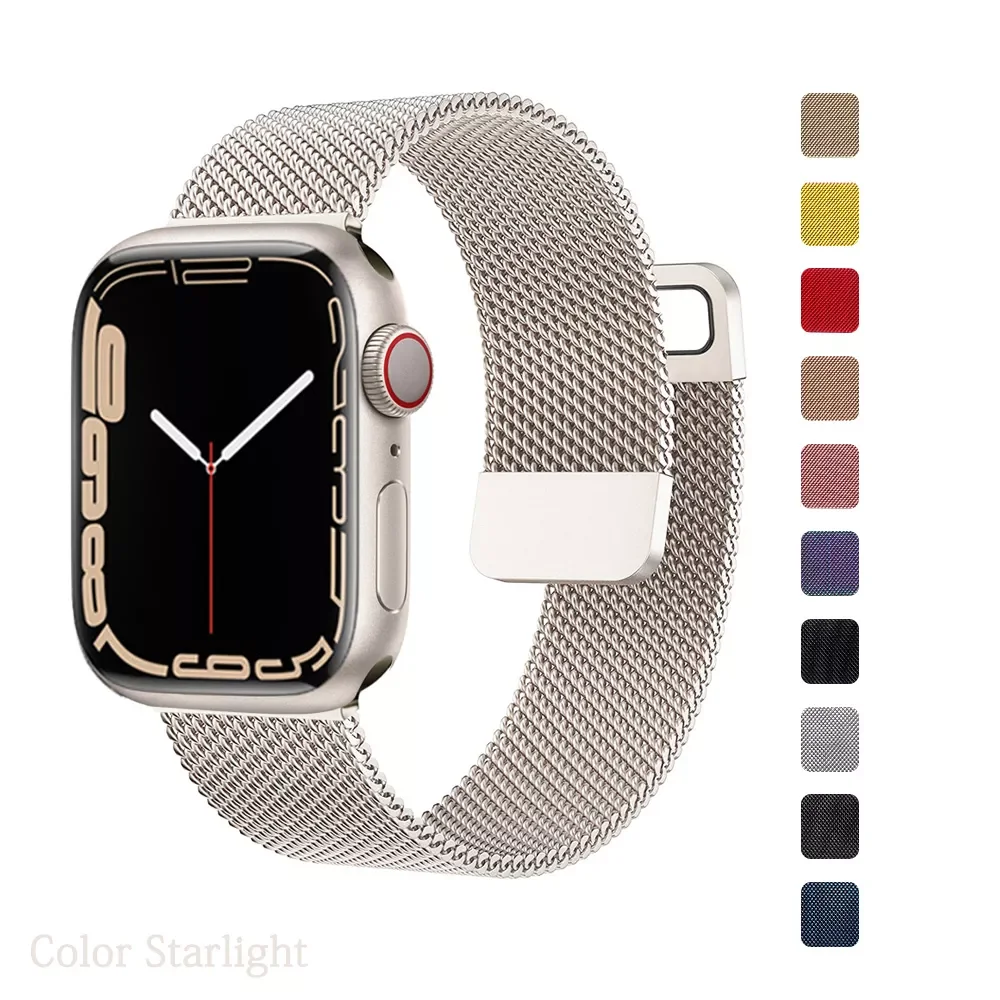 

Strap For iwatch Band 7 45mm 40mm 38mm 42mm 41 44 mm Accessorie Loop Metal bracelet for iWatch serie 7 4 5 6 se 3