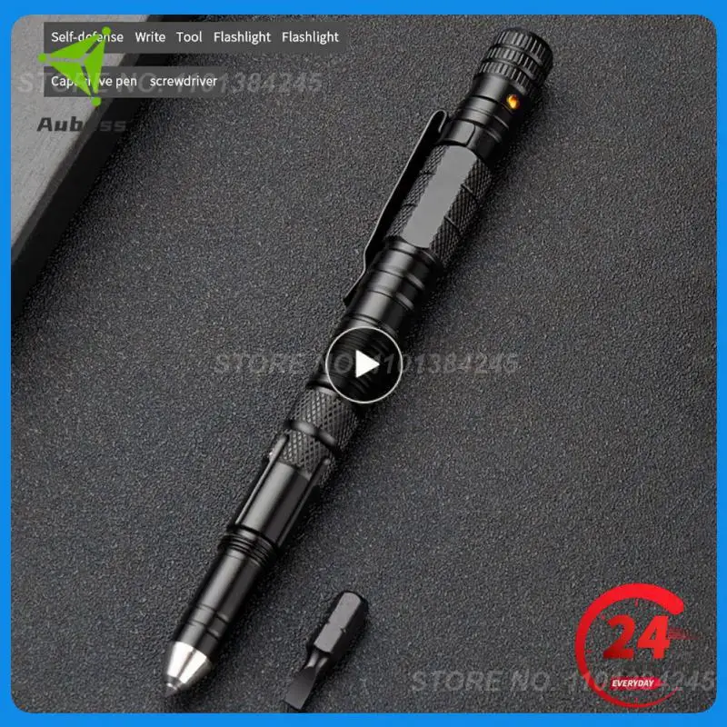 

1~8PCS Multi Function Tactical Pen Emergency Flashlight Screwdriver Bottle Opener Window Breaker Outdoor Survival Self Rescue