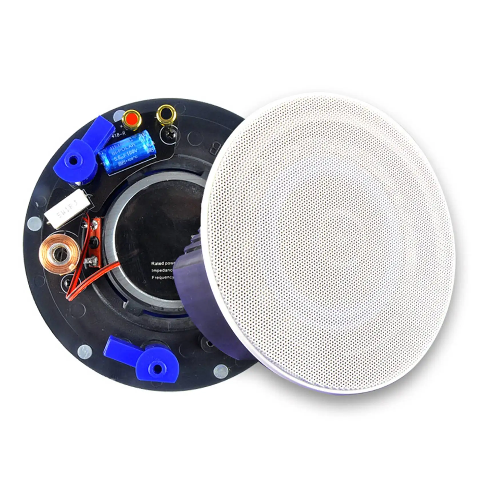 

4 Inch Ceiling Speaker 15W LoudSpeaker Stereo Sound for Public Address Background Music Audio(Level Pressure)