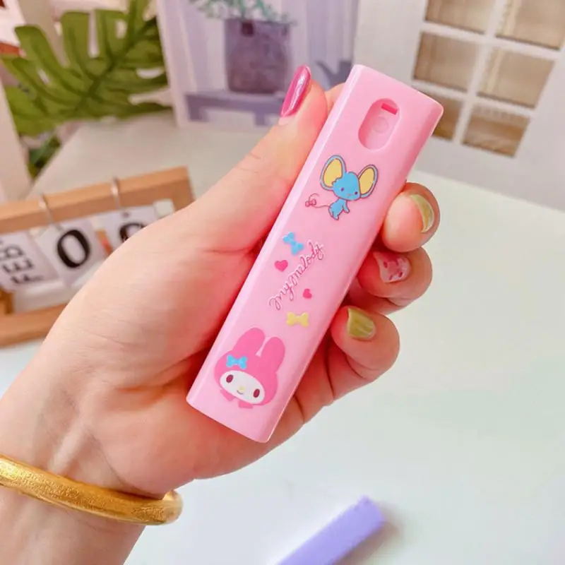 

10 мл кавайная бутылка-распылитель Sanrio My Melody Kuromi Cinnamoroll Милая аниме портативная мини-бутылка-диспенсер для духов с принтом подарок для девоче...
