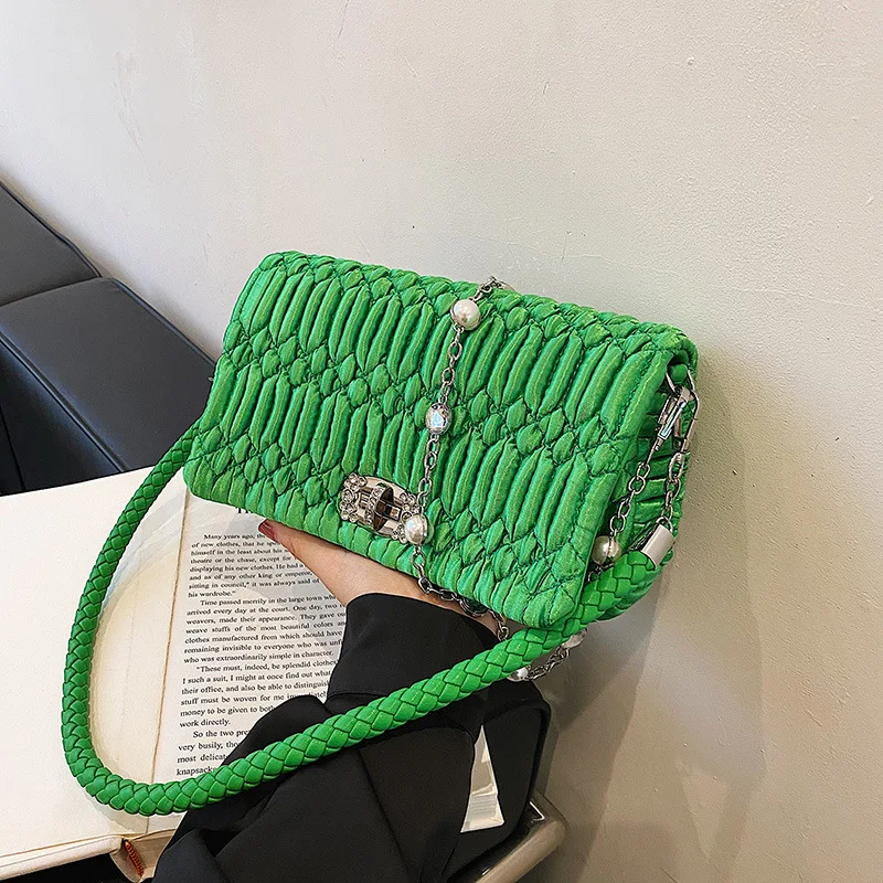

Texture Single Shoulder Fashion Solid Color Large Capacity Female Summer Versatile Cross Bag