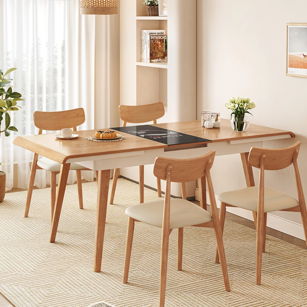 Выдвижная индукционная плита набор обеденных столов и стульев обеденный стол из