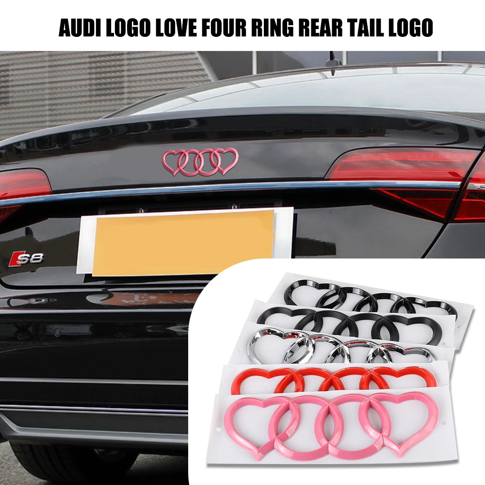 Автомобильная наклейка с логотипом в виде сердца любви задняя крышка багажника