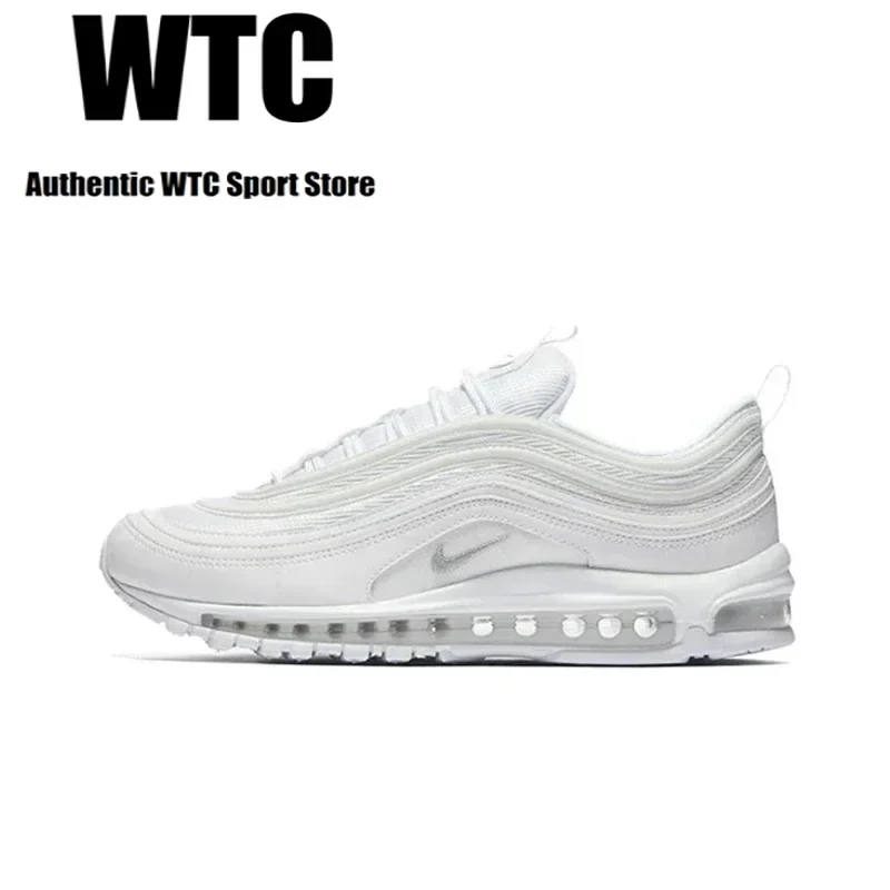 Оригинальные мужские и женские кроссовки Nike Air Max 97 белые пули дышащие спортивные