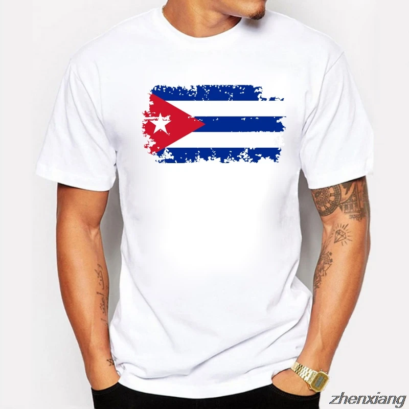 Кубинские фанаты Cheer футболки для мужчин дизайнерские Короткие Ностальгический