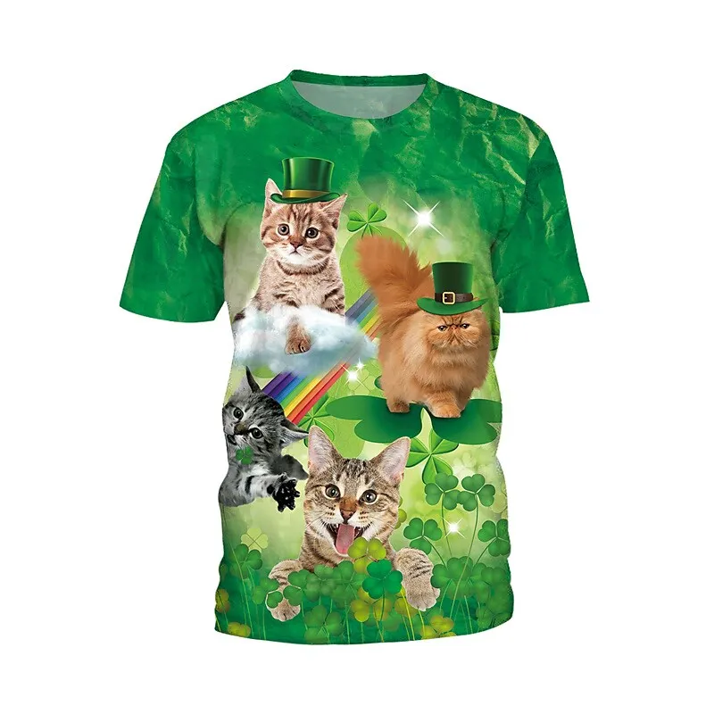 

New Men Casual Animal Graphic T Shirts Summer Fashion Fun Observe Unisex T-shirt Trend Personality Oversized Short Sleeve Tee