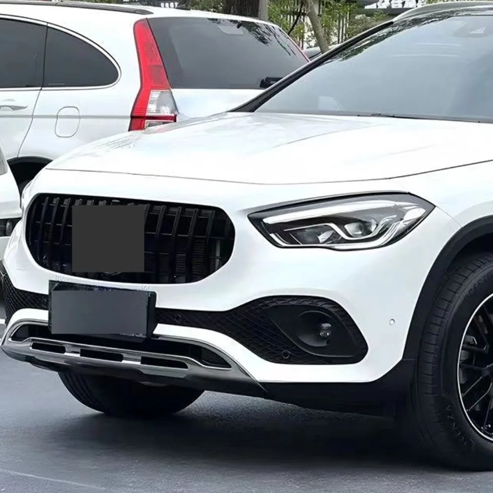 Фото Сетчатая решетка переднего бампера в черном стиле для Mercedes-Benz GLA Class H247 GLA250 GLA200 AMG 2020-2024, комплект для замены и тюнинга №4