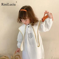 rinilucia 2022 kids costume dresses for girls long sleeve children white tutu dress ball grown party princess vestido frocks