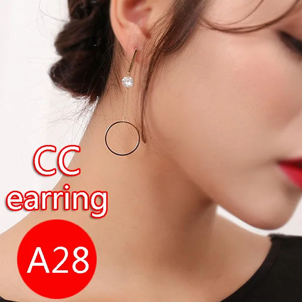 

A28 Fashion earrings personality retro high quality brand letter shape jewelry gift couple new