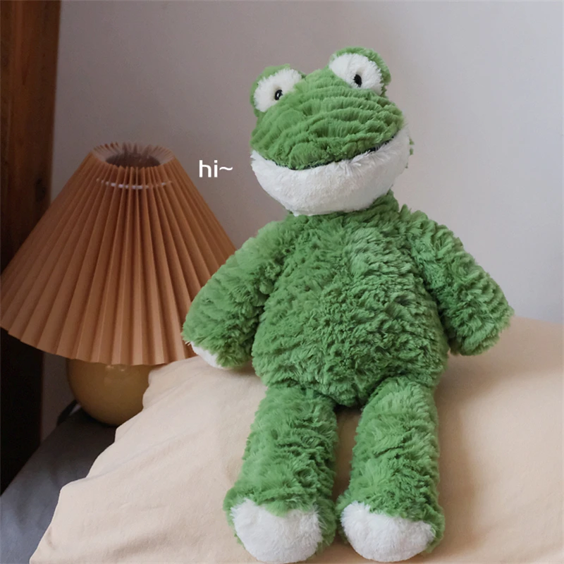 

36cm Cute Furry Long Legs Frog Doll Kawaii Stuffed Animal Lovely Smiling Frog Plush Toy Soft Birthday Gifts For Children Girl