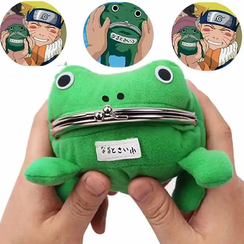 Naruto Same Cartoon Wallet Cute Frog Toad Toy Zero Wallet Jewelry Storage Bag for Girls and Children