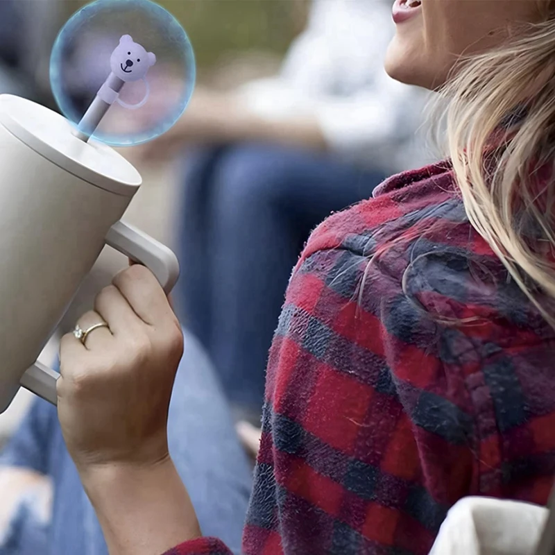 3 шт. соломенный чехол для Кубков Стэнли защитный соломы милого медведя