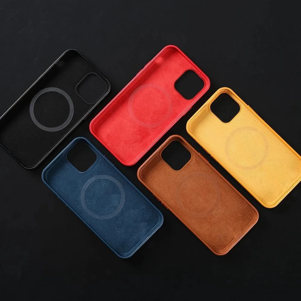 

For iPhone 12 Pro Max Case Magnetic Genuine Leather Full Cover Wireless Support Animation Funda For iPhone 11 12 Pro Max Case