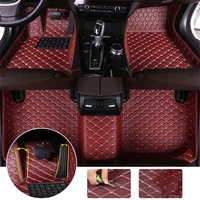 leather car floor mats floor for audi a3 2004 2012 no slip custom auto foot pads all weather automobile carpet cover 5 seat