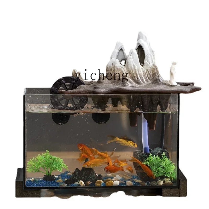 Настольный шар ZK с потоком воды аэрирующий Фортуна фэн-шуй стеклянный маленькими