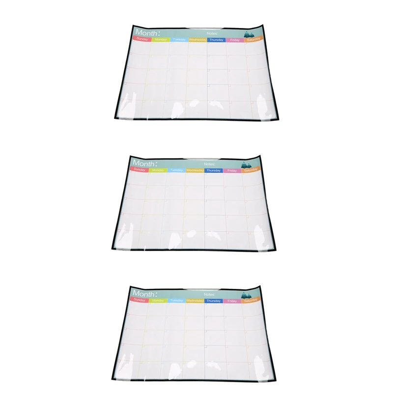 

3X Erasable Magnetic Whiteboard Dry Erase Board Magnets Fridge Refrigerator To-Do List Monthly