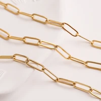1m 3 34mm gold chains stainless steel oval link bulk jewelry for wallet necklace making handmade diy wholesale accessories