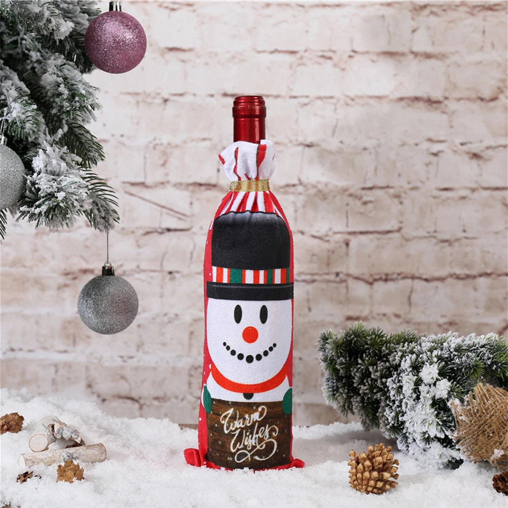 

Dinner Xmas Party Wine Bottle Bags Christmas Wine Bag 34x12.5cm Christmas Spirit Non-woven Fabric Wine Bottle Cover