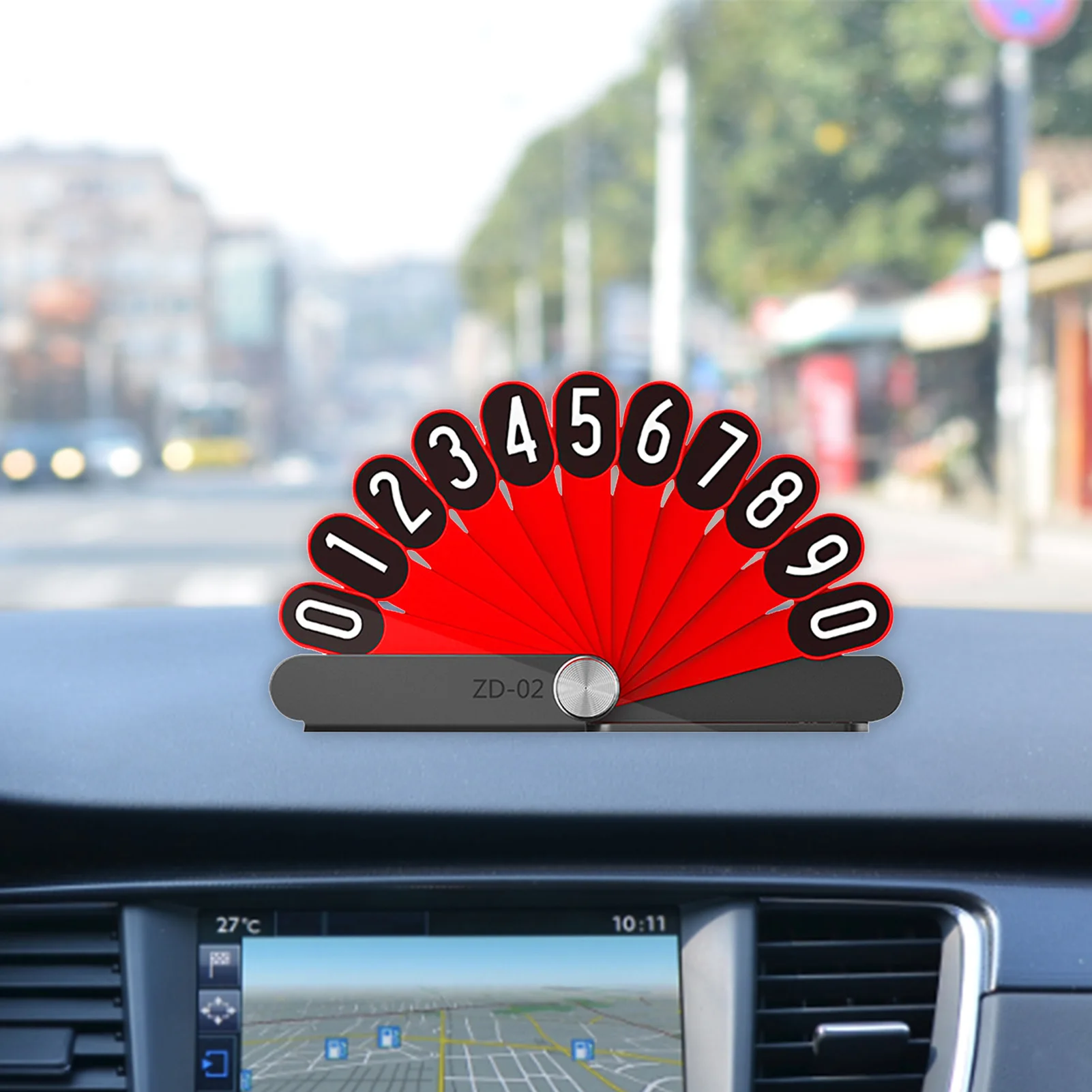 

Светящаяся Автомобильная Временная парковочная карта, складная табличка с номером телефона, держатель для номера телефона для парковки и о...