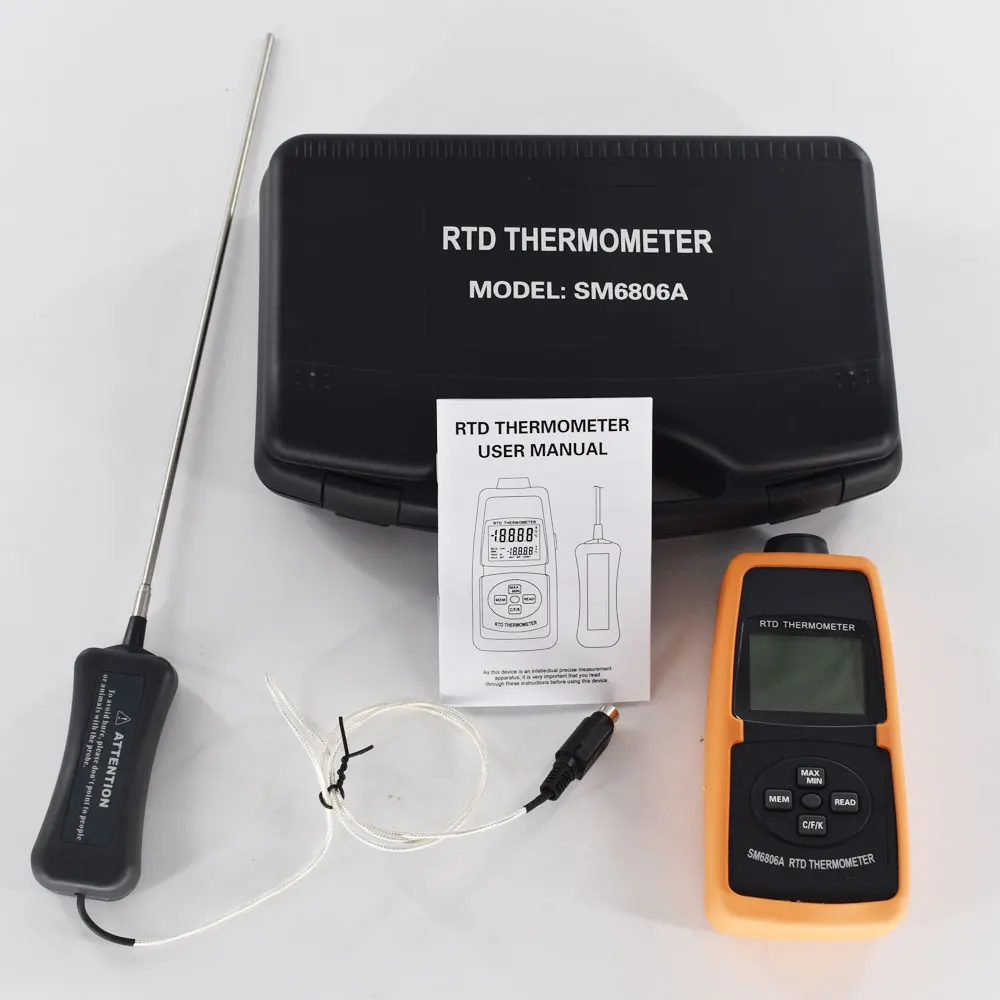 Термометр RTD высокоточное измерение температуры SM6806A от-200 ~ 600 ℃