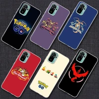 pokemon logo pocket monster anime phone case for xiaomi redmi note 9s 8 11 9 10 pro 10s 11s note 9s 8pro k40 cases clear cover