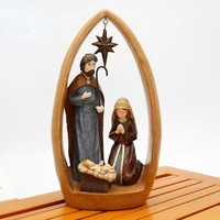 christmas jesus nativity manger catholic sacred home decoration statue decoration crafts resin gifts