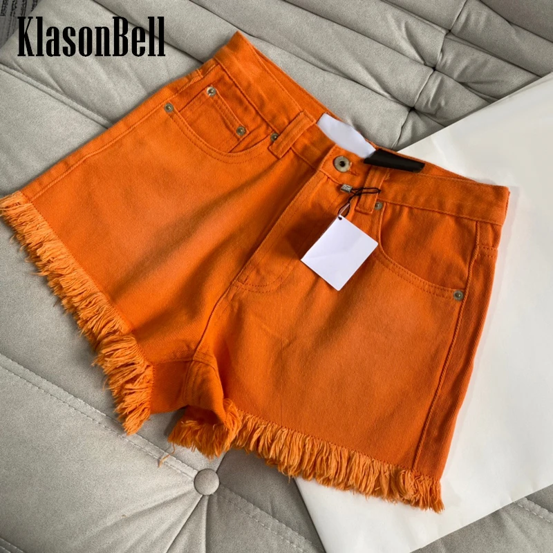 

7,9 KlasonBell хлопковые мягкие удобные джинсовые женские шорты с кисточками
