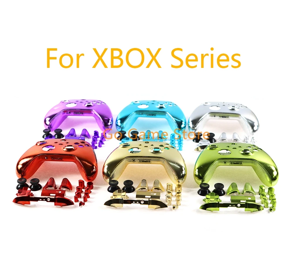 

10 комплектов для Xbox серии X S, хромированный многоцветный полный комплект корпуса, оболочка с заменой кнопок