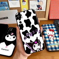 cute cartoon hello kitty case for xiaomi redmi note 10 10s 10t pro for redmi note 10 5g phone case liquid silicon tpu black