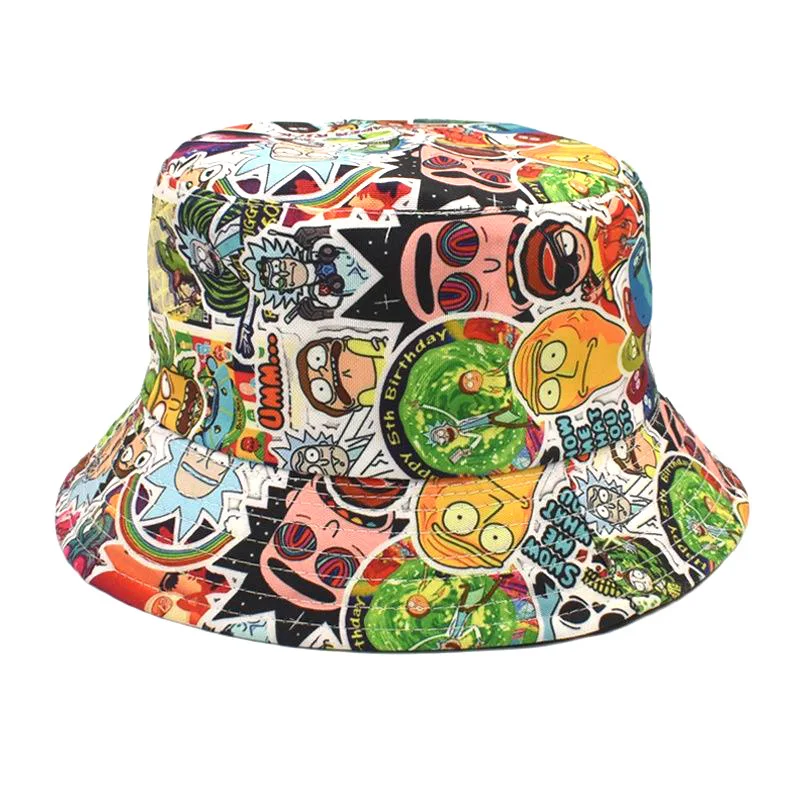 

Bucket Hat Women Men Summer Sunshine Protection Big Brim Cartoon Autumn Spring Cap Climbing Holiday Outdoor Beach Accessory