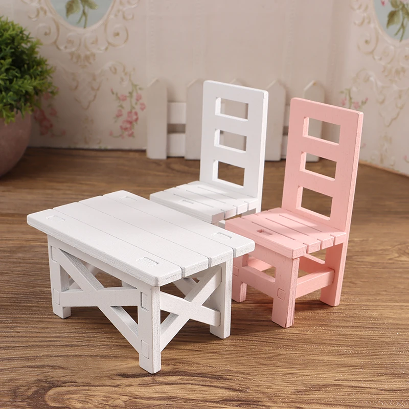 

Милый деревянный Мини-стол и стулья, 1 комплект, украшение для кукольного домика «сделай сам», мини-мебель, игрушки, аксессуары для кукольного домика