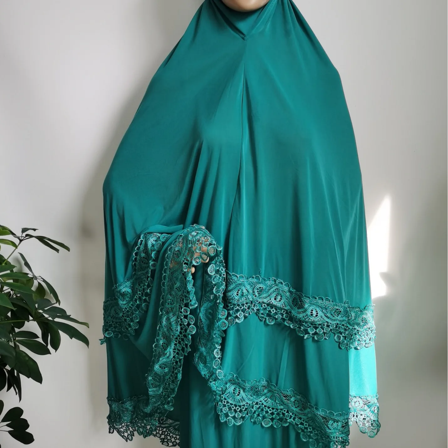 Женский двухслойный молитвенный набор из двух предметов с кружевами стразов и