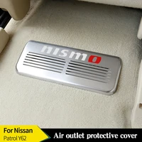 air outlet protective cover for nissan patrol y62 metal prevent blockage decorate car accessories black silver 2pcs