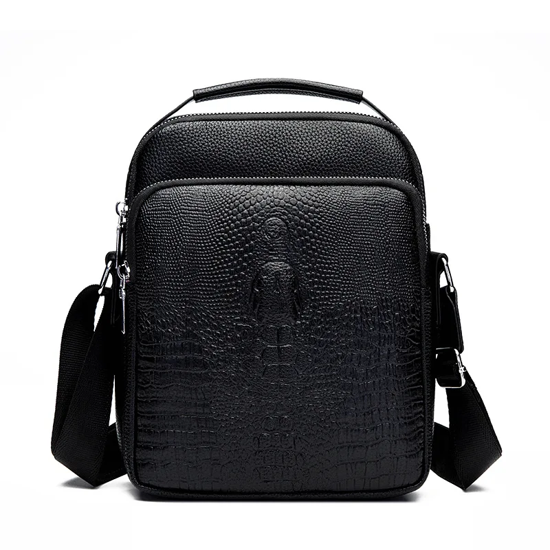 

Роскошная брендовая сумка-мессенджер, мужская кожаная деловая ранняя мужская повседневная сумка-слинг, крокодиловая сумка через плечо для мужчин