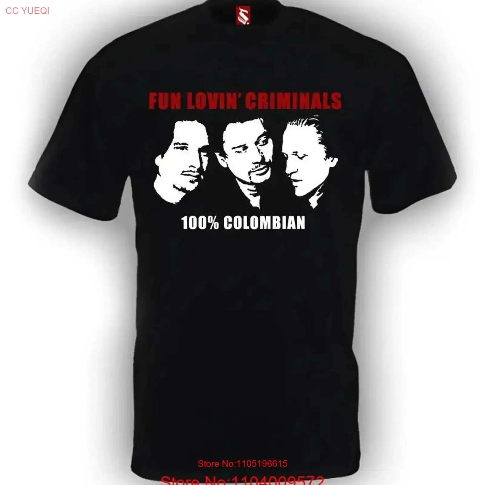 Фото Футболка Shockstar FUN LOVIN' CRIMINALS, винтажная, универсальная, повседневная, модная, дышащая, унисекс, мягкая, слегка растянутая №1
