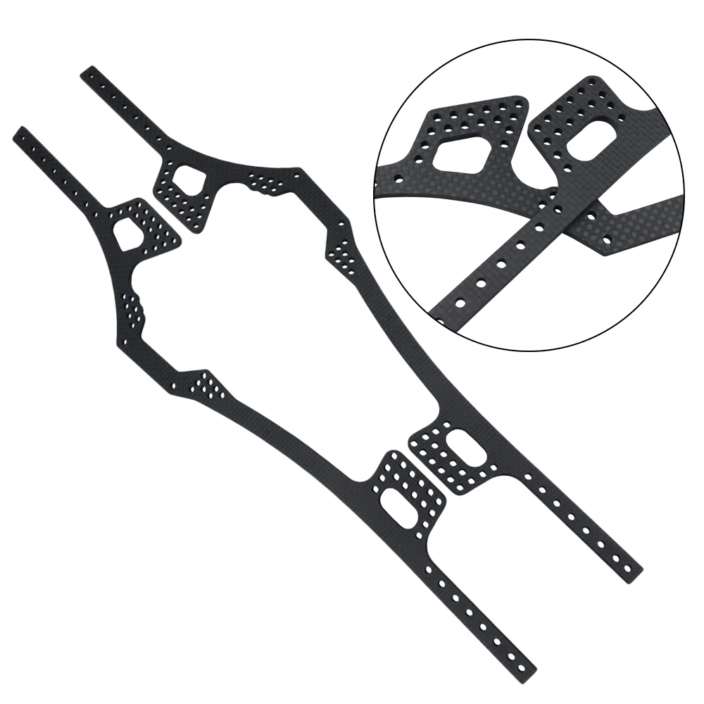 

Lower Center of Gravity Carbon Fiber Frame Rails for 1/10 RC Crawler LCG Chassis Axial SCX10 I II III 90046 90047 86100 Upgrade