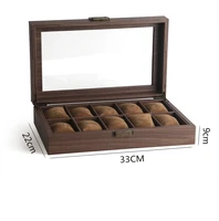 luxury wooden watch box case casket display box watches storage box gift organizer 10 seats jewelry collection present cabinet