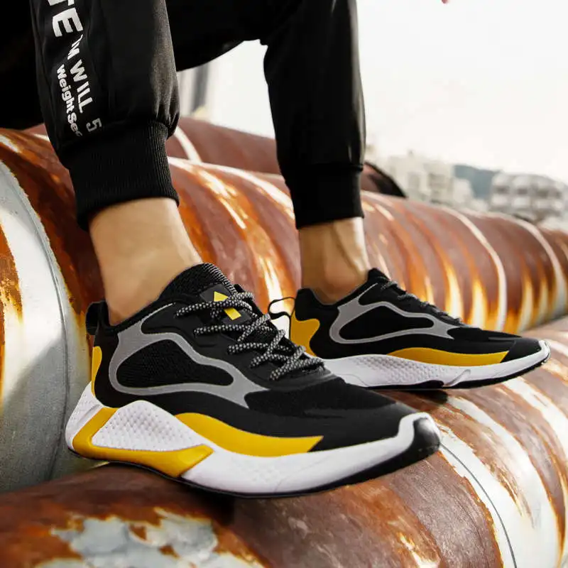 

Men's Mesh Sneakers Basket Sport Shoes For Men Teenager Running Shoes Husband Four Seasons Sports Man Sneakers Student Tennis