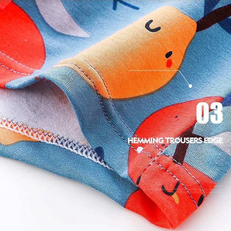 FK 4pcs Men's Sexy Underwear Male Cartoon Boxer Trendy Funny Printed Boxer Shorts Cotton Soft Sports Mens Underpants Panties