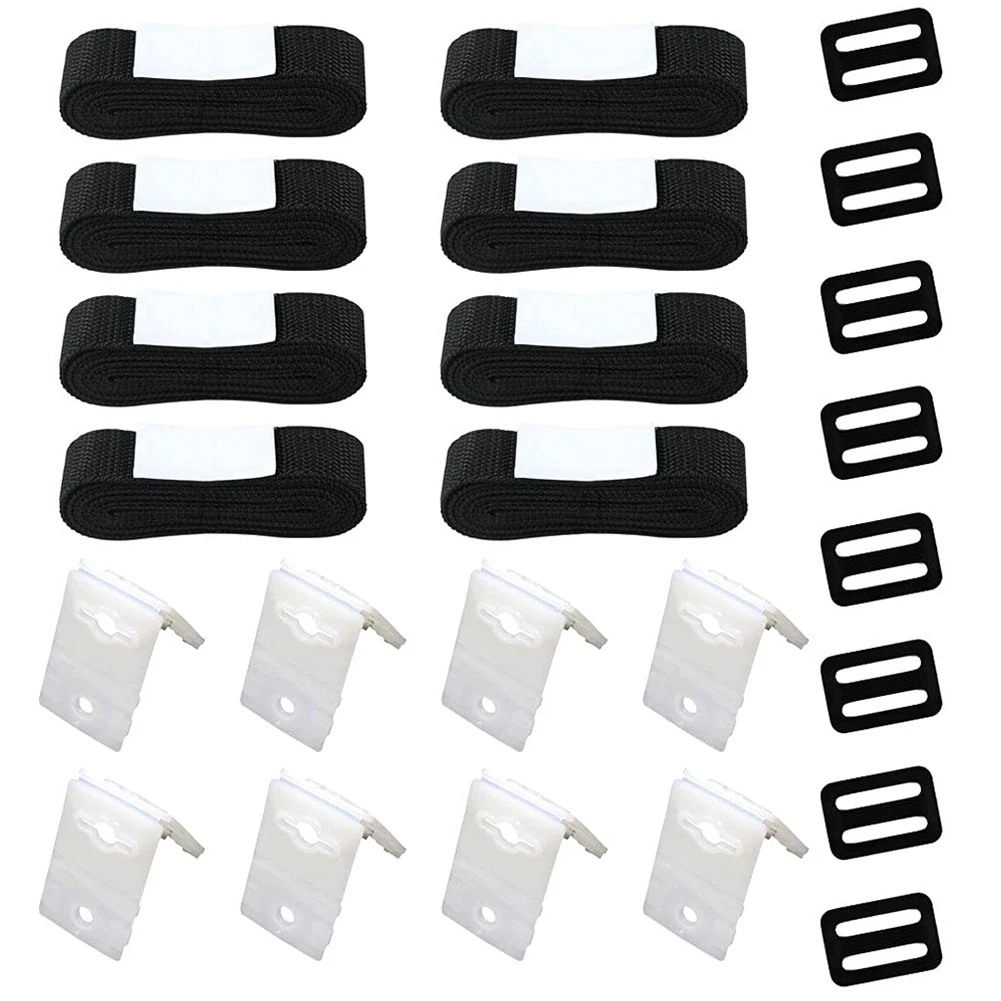 

24pcs Pool Cover Tightening Straps Swimming Pool Buckles Film Car Tie Rope
