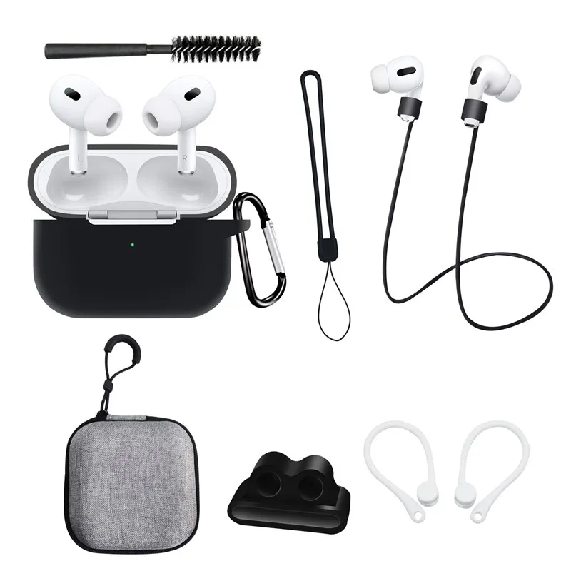 

Чехол для AirPods Pro 2 Apple AirPods 2022 защита от потери веревка пряжка с ушным крючком Ручная Веревка Чистящая Щетка для Airpods pro2