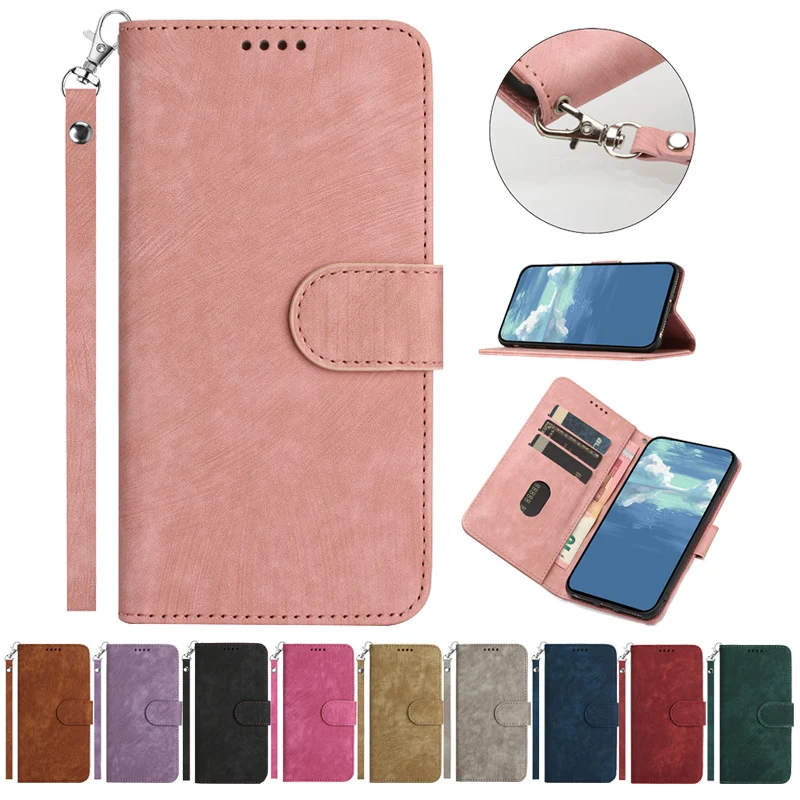 

Textured Solid Colors Phone Wallet Case For Tecno Pop 5 LTE 5P 6 GO BE6 4 Air 2F 2 Pop6 Pro Pop4 Lite Flip Cover Protect Bags