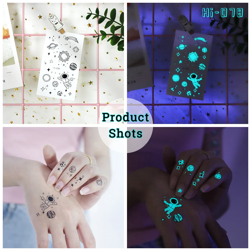 Светящиеся Татуировки VeeCharm-природа и пространство светящиеся Временные