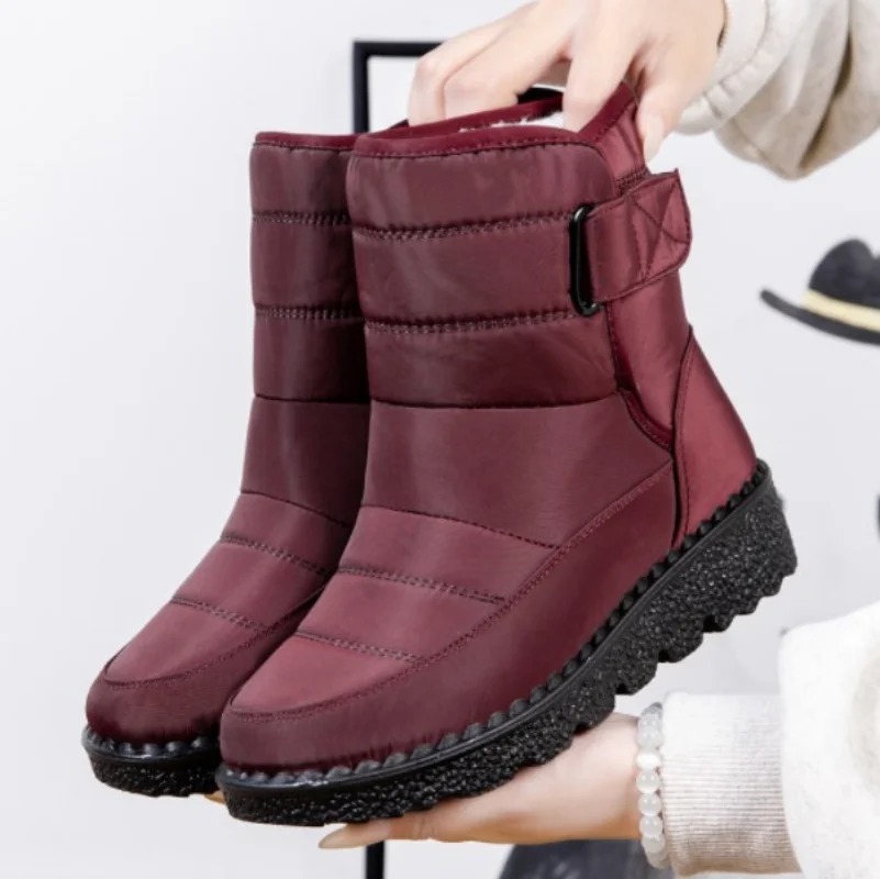 Women's Boots 2023 New Winter Warm Wedge Platform Shoes Snow  Waterproof Low Heel Ankle Boots Women Shoes Women